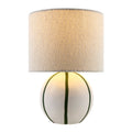 Modern European furniture - Round Lined Ceramic Table Lamp - www.oroatrade.com