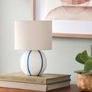 Modern European furniture - Round Lined Ceramic Table Lamp - www.oroatrade.com