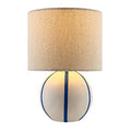Modern European furniture - Round Lined Ceramic Table Lamp - www.oroatrade.com
