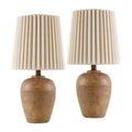 Hospitality furniture - Fluted Linen Table Lamp Set (2) - www.oroatrade.com
