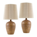 Hospitality furniture - Fluted Linen Table Lamp Set (2) - www.oroatrade.com