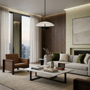 Hospitality furniture - White Glass Semi-Dome Pendant Lamp - www.oroatrade.com
