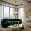 Hospitality furniture - White Glass Semi-Dome Pendant Lamp - www.oroatrade.com