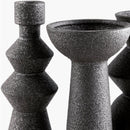 Hospitality furniture - Black Ceramic Geometrical Vase Set (5) - www.oroatrade.com