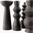 Hospitality furniture - Black Ceramic Geometrical Vase Set (5) - www.oroatrade.com