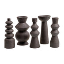 Hospitality furniture - Black Ceramic Geometrical Vase Set (5) - www.oroatrade.com