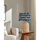 Modern European furniture - Blue Patterned Fabric Table Lamp - www.oroatrade.com