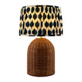 Modern European furniture - Blue Patterned Fabric Table Lamp - www.oroatrade.com