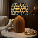 Modern European furniture - Blue Patterned Fabric Table Lamp - www.oroatrade.com
