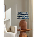 Modern European furniture - Blue Patterned Fabric Table Lamp - www.oroatrade.com