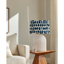 Modern European furniture - Blue Patterned Fabric Table Lamp - www.oroatrade.com