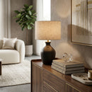 Hospitality furniture - Linen Drum Shade Table Lamp - www.oroatrade.com