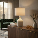 Hospitality furniture - Linen Drum Shade Table Lamp - www.oroatrade.com