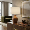 Hospitality furniture - Linen Drum Shade Table Lamp - www.oroatrade.com