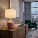 Hospitality furniture - Linen Drum Shade Table Lamp - www.oroatrade.com