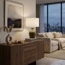 Hospitality furniture - Linen Drum Shade Table Lamp - www.oroatrade.com