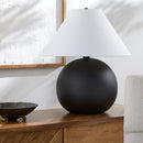 Hospitality furniture - Black Round Ceramic Table Lamp - www.oroatrade.com