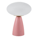 Modern European furniture - Oval White Glass Table Lamp - www.oroatrade.com