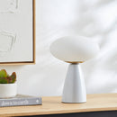 Modern European furniture - Oval White Glass Table Lamp - www.oroatrade.com