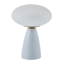 Modern European furniture - Oval White Glass Table Lamp - www.oroatrade.com