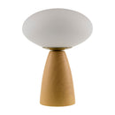 Modern European furniture - Oval White Glass Table Lamp - www.oroatrade.com