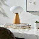 Modern European furniture - Oval White Glass Table Lamp - www.oroatrade.com