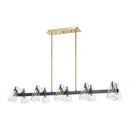 Contract furniture - Clear Glass 12-Light Linear Chandelier - www.oroatrade.com