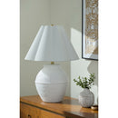 Contract furniture - Scallop Folded Linen Table Lamp - www.oroatrade.com