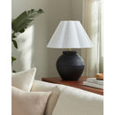 Contract furniture - Scallop Folded Linen Table Lamp - www.oroatrade.com