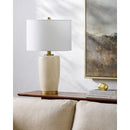 Hospitality furniture - Glazed Ceramic Linen Table Lamp - www.oroatrade.com