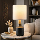 Modern European furniture - Drum Linen Shade Table Lamp - www.oroatrade.com