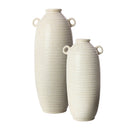 Hospitality furniture - White Glazed Ceramic Vase Set (2) - www.oroatrade.com