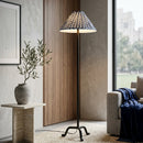 Modern European furniture - Pleated Linen Accent Floor Lamp - www.oroatrade.com
