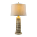 Hospitality furniture - Beaded Beige Linen Table Lamp - www.oroatrade.com