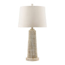 Hospitality furniture - Beaded Beige Linen Table Lamp - www.oroatrade.com
