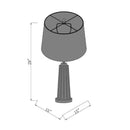 Hospitality furniture - Beaded Beige Linen Table Lamp - www.oroatrade.com