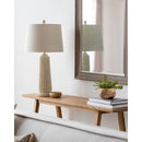 Hospitality furniture - Beaded Beige Linen Table Lamp - www.oroatrade.com