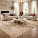Modern European furniture - Multicolored Viscose Wool Blend Carpet - www.oroatrade.com