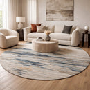 Modern furniture - Multicolored Viscose Wool Round Carpet - www.oroatrade.com