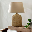 Contract furniture - Beige Rattan Table Lamp - www.oroatrade.com