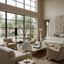 Modern European furniture - Iron Base Linen Table Lamp - www.oroatrade.com