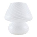 Modern European furniture - Painted White Glass Table Lamp - www.oroatrade.com