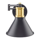 Contract furniture - Black Metal Conical Wall Lamp - www.oroatrade.com