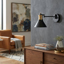 Contract furniture - Black Metal Conical Wall Lamp - www.oroatrade.com