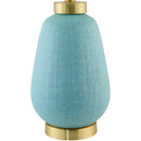 Contract furniture - Glazed Teal Ceramic Table Lamp - www.oroatrade.com