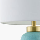 Contract furniture - Glazed Teal Ceramic Table Lamp - www.oroatrade.com