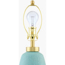 Contract furniture - Glazed Teal Ceramic Table Lamp - www.oroatrade.com