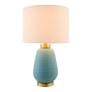 Contract furniture - Glazed Teal Ceramic Table Lamp - www.oroatrade.com