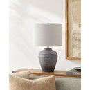 Hospitality furniture - Gray Cement Accent Table Lamp - www.oroatrade.com