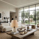 Modern European furniture - Organic Round Base Table Lamp - www.oroatrade.com
